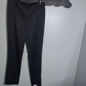 Yansi Fugel Black Straight Leg Satin Pants Size 6